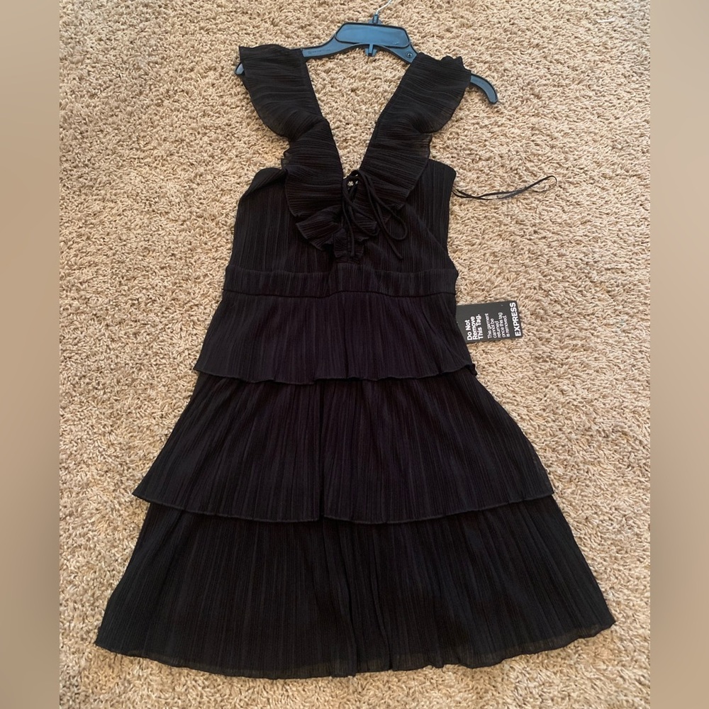 Express layered black dress